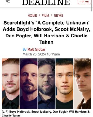 Charlie Tahan Instagram - Very excited to share the news on this!