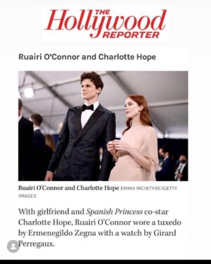 Charlotte Hope Instagram - I really haven’t been out of my house for two years so there might be quite a bit of SAG going OUT content. But lemme start with this. My incredible stylist @aimeecroysdill and i met at school and promised we would work together if we ever “made it”. I am so lucky i get to be dressed by her, and to still count her as a friend. She makes me feel amazing even when I’m falling apart inside. This dress is @albertaferretti with @jimmychoo shoes and makeup by @ktmell. Aimee you are a goddess and i love you forever 🖤