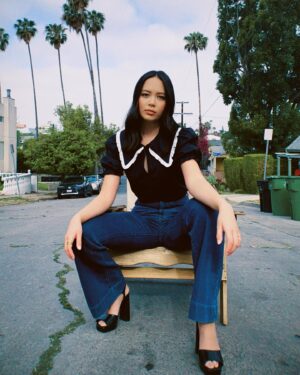 Charlotte Nicdao Instagram - @claytonhawkins dragged @benbenabraham ‘s chair into the middle of the street so we could GET THE SHOT for @the.baremag and people, THAT’S what it takes to make it in FASHION