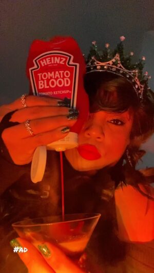 Chef Lovely Instagram - Inviting a vampire to your Halloween party? Be sure to have @heinz Tomato Blood on hand #ad #loveyouletseat #halloween #spookyseason