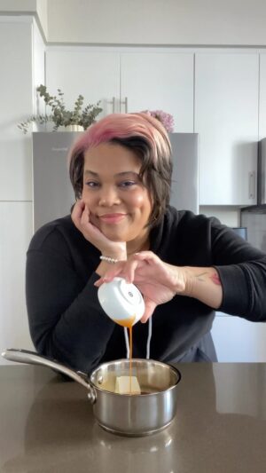 Chef Lovely Instagram - Super Bowl Wangs! #LoveYouLetsEat 

Ingredients 
1 1/2 lbs chicken wings
2 tsp onion powder
1 tsp paprika
1 Tbsp garlic powder
1 tsp sriracha salt
1/2 tsp black pepper
1 c a.p. flour
1 tsp granulated chicken bouillon 
3 Tbsp unsalted butter 
1/2 c your fav hot sauce
1/4 c honey
1 tsp black sesame seeds 
1 tsp white sesame seeds
Avocado oil spray 

Directions
In a large bowl, season the wings with the onion powder, paprika, garlic powder, Sriracha salt, and black pepper. 

Massage spices into the wings thoroughly. Cover and chill for 30 min. Overnight is best.

Remove wings from the frig 30 min before you’re ready to cook.

Whisk together the flour and granulated chicken bouillon. Add wings 3-4 at a time and coat in flour mixture shaking off excess.

Spray the bottom of the air fryer basket with the avocado oil spray and place the coated wings in one layer, making sure the wings do not touch each other. Cook the wings in different batches. I have a 5.5qt air fryer so I did 2 batches.

Spray the top of the wings with avocado oil spray then set the air fryer to 380° for 22 minutes. Halfway through cooking, open the air fryer and flip the wings.

While the wings are cooking, make the sauce - In a small sauce pan over medium low heat, add in the butter, hot sauce, honey, and sesame seeds.

Stir to combine. Once the butter has melted, reduce heat to low and cook for about 3-5 min.

Place the cooked wings in a large bowl. Pour on the sauce until it feels good then toss. 

Garnish with chives or scallions and enjoy.

Love you, let’s eat 😘