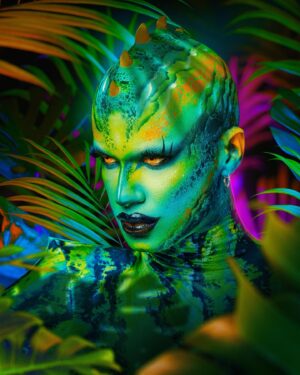 ChelseaBoy Instagram - 🦎 LIZARDBOY 🦎

Happy Halloween babes! 💚
Brace yourselves… HALLOWEEN MERCH of this look incoming tomorrow! 🚀

Had so much fun creating this makeup-look with the help of the incredible @candymakeupartist. Thank you so much for everything I get to learn from you. 🙏🏻

💚Makeup @xochelseaboy & @candymakeupartist 
💚Products & prosthetic by @back_stage_amsterdam 
💚Suit @krokantagency @aronvangroos 
💚Photo @robster16 

#halloween #halloweenmakeup #halloweencostume #lizardmakeup #makeup #makeuptransformation #reptilemakeup #animalmakeup #drag #dragqueen #clubkid #sfxmakeup #contactlenses #explore #explorepage