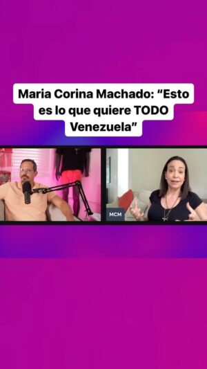 Chente Ydrach Instagram - Las palabras de @mariacorinamachado sobre lo que quiere todo Venezuela 🇻🇪 Podcast disponible en mi Youtube: Chente Ydrach