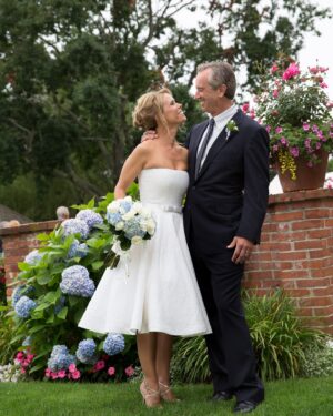 Cheryl Hines Instagram - It s been 10 yrs since I sat with your mother, Ethel, and told her we were going to go to City Hall and get married and she said, "Well don't you want to get married here (In Hyannisport) so we can all be a part of it?" We talked for a long time and she convinced me to have a small wedding there. It was perfectly imperfect. It rained and your mom's dog ran into the tent and walked down the aisle in front of me! I'm so glad we had that night with everyone. Some of the most important people in my life, who are no longer with us, were there . I danced with my dad,  my bother, Chris, our niece, Saoirse and our nephew, Michael ( Michael wanted us to have a wedding every year!) -  and we had the time of our lives. 
Happy 10th anniversary Bobby 🤍 You have given me a life I could've never imagined full of love, laughter, joy and adventure. In my darkest hours you bring me light. I love you. 
#love