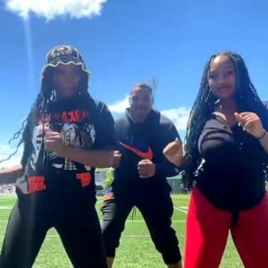 Chico Benymon Instagram - Daddy and daughter shenanigans 🤣 ❤️❤️LOL #tshwalabami #challenge #dance #ny #lol