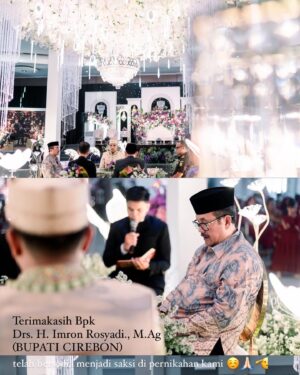 Chintya Cheye Instagram - Big Thanks to:

Saksi 1: Bpk. Fajar Syahputra, SH., MH (ASPIDSUS KEJATI BANTEN)

Saksi 2: Bpk. Drs. H. Imron Rosyadi., M.Ag (BUPATI CIREBON)

Dokumentasi: @malycaphoto @malyca.universe
MUA bride: @deviraniaah
Attire: @rumahpengantinsharon1
Shoes: @unificatio.official
Box seserahan: @dari.duatangan
Attire keluarga: @btbatiktrusmi
MUA keluarga: @mua_bogor_itha @makeupby.detriaputri 
Softlens: @grand_optik
Wedding Organizer & Planner: @aruna.organizer
Catering: @terataicateringcirebon
Decoration: @retnomaulani_makeup @retnomaulani_decoration
MC akad & resepsi: @alantamkasogi
Entertainment: Full Band & Saxophone @infinity_official05
Video booth 360: @videobooth.fantastic
Digital Invitation: @malycaphoto
Car Decoration: @rizkyflorist
Bridesmaid Box Hampers: @bridesmaidbox.id
Bridesmaid Dress Outer Hijab: @lyf.official @lyf.bride @kamalaluthfi @aryasbaa
Bridesmaid Clutch: @waiwai_clutch
Hotel: @apitahotel
Venue: UMC Ballroom

Dan vendor-vendor lainnya seperti Souvenir, Undangan Fisik, Makanan-makanan Pondokan, Designer & Konveksi utk Pakaian keluarga, Patwal, Driver, Cover Kursi, AC Portable, Crew keamanan & kebersihan, dan masih banyak lagi..

Terimakasih juga kepada para tamu undangan tercinta yg telah menyempatkan waktunya, dengan seluruh ucapan, doa, hadiah yg diberikan kpd kami, terimakasih banyak untuk semuanya yg mendukung berjalannya acara kami.. alhamdulilah pernikahan kami lancar, sukses, megah dan meriah, terimakasih🥰🙏🏻🫶🏻💕😘