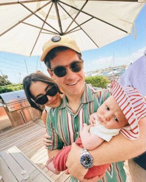 Chloe Bridges Instagram - Happy first fathers day @adamdevine. Beau gets to experience joy and giggles every day because you’re his dad 🤍