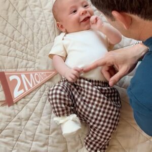 Chloe Bridges Instagram - Happy first fathers day @adamdevine. Beau gets to experience joy and giggles every day because you’re his dad 🤍