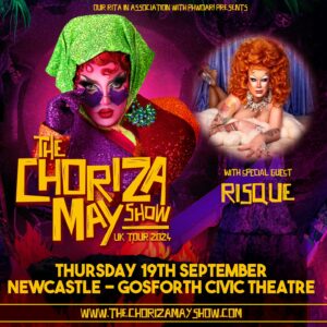 Choriza May Instagram - First Guest Reveal ➡️ So excited to announce the first talented performers who will join me in each city of The Choriza May Show 😈❤️‍🔥 Keep your eyes peeled because there are more to come! 

LEEDS 5th Sept: @cocovadose 
EDINBURGH 13th Sept: @cherrywestuk 
NEWCASTLE 19th Sept: @sally.trademark & @risque.666 
WARRINGTON 21st Sept: @officialsistersister 
BRADFORD 28th Sept: @ruby_delong_ 

Get your tickets from www.thechorizamayshow.com 😈