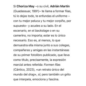 Choriza May Instagram - 🗞️ Nadie hace drag para que no la observe nadie. El drag es incómodo, doloroso y fugaz. 🗞️

¡Nuestras compas de Revista Popper entrevistan a Choriza May!

Podéis leer la entrevista completa en revistapopper.com