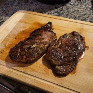 Chris Curtis Instagram - Reverse sear mastery is going well. Thank you guys who offered temp advice for the sear. Homing in on the perfect cooking times... #SOON
