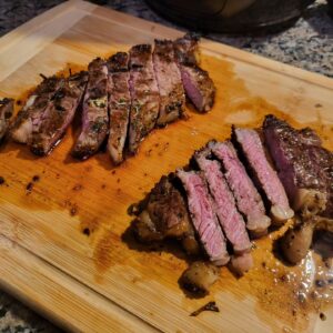 Chris Curtis Instagram - Reverse sear mastery is going well. Thank you guys who offered temp advice for the sear. Homing in on the perfect cooking times... #SOON
