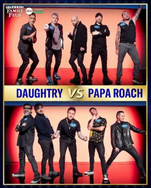 Chris Daughtry Instagram - IT ALL GOES DOWN TONIGHT!!!! 👊🤘We're going head to head against our boys in @paparoach on @familyfuedabc all in support of @afspnational 

Don't miss #CelebrityFamilyFued TONIGHT at 8/7c on @abc and streaming on @hulu

Who you got???

#familyfued
