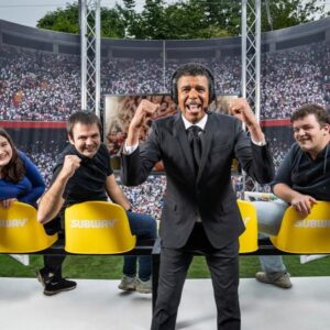 Chris Kamara Instagram - After hearing that the Feehely family had all of their Euros tickets cancelled due to stadium restrictions, I dropped in on the footie-fanatic family with @Subway_ukireland to surprise them with the ultimate at-home football stadium experience… now that’s unbelievable! #TimeForASub #Ad
