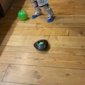 Chris Kamara Instagram - My storm trooper grandson loved his Smart Ball Soccer Bot on Crimbo day ⚽️ great bit of equipment for his close control 👌🏽 might give it a go myself. Put it in row Z if it tackles me 🤣🤣