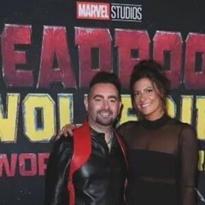 Chris Kirkpatrick Instagram - WHAT A NIGHT! Thank you to @vancityreynolds for the invitation to the premiere of the year! 
Loved being there with my brothers @nsync and my smoking hot wife @karlyk5 #DeadpoolAndWolverine ❤️💛