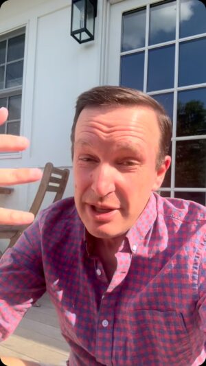 Chris Murphy Instagram - Let’s be grateful for Joe Biden, a true patriot who showed us how to put country first.

Let’s be so excited to elect our first woman president - Kamala Harris - a tough prosecutor who’s going to beat a convicted felon this November.