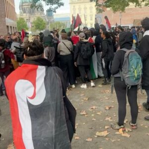 Chris Smalls Instagram - Berlin has one of the largest Palestinian communities outside of the Middle East 
nearly 1 percent of its population. This is footage shot from my phone since I’ve been in the country there’s been demonstrations daily all over. The European government’s have banned these demonstrations along with showing the 🇵🇸or even saying Free Palestine will have you arrested. What the world is witnessing is beyond outrageous along with the suppression of freedom of speech! War crimes are war crimes and what’s happening in Gaza is inhuman they want us to pick a side to divide us stand with one or the other the real question is who’s standing for peace and humanity? The people united will never be defeated so yes it’s Free Palestine 🇵🇸 because we’re not Free until we’re all Free from the river to the Sea! ✊🏽