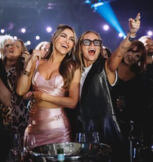 Chrishell Stause Instagram - Last night was a DREAM! CONGRATS G on taking home 2 @aria_official awards! SO deserved!! 🥹

(Also thank you for helping me take my ponytail out when there were no scissors😆😅♥️) @gflip 

#Arias