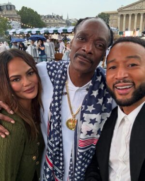 Chrissy Teigen Instagram - opening ceremonies! sure it was a little (a lot) rainy but wowowowowow absolutely epic experience (and got to see a few of my favorite people!)