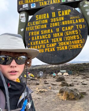 Christian Convery Instagram - Cannot believe my Mom and I stood at 5895 m/19,341 ft, the tallest point in Africa.

📍Mount Kilimanjaro

1/7 seven summits 
Largest free standing mountain in the world!

Thank you @altezza.travel for this incredible experience of a lifetime😎