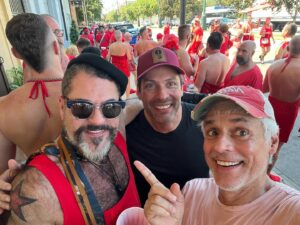 Christian LeBlanc Instagram - RED DRESS RUN …MOSEY!! @sanj0003 @dom472522 #NOLA