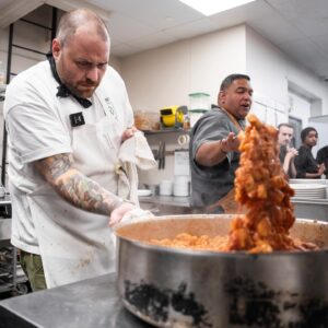 Christian Petroni Instagram - scenes from an Italian restaurant @ZOLISNYPIZZA -> 

-a “zozonna” renaissance painting @chefstancio 
-BAKED clams casino mashup 
- @frankiesspecialtyfoods vases & table scape 
-the best BURRATA in America @distefanocheese 🤍
-smashed black truffle arancini, parm crema 
-mounting polenta w Frankie’s 
-still mounting 
-steak pizzaoilo polenta table 
-parm 
-polenta for 50