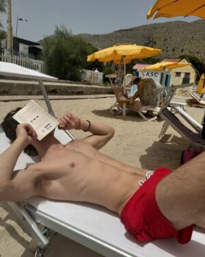 Christian Weissmann Instagram - my poetry book also doubles as a sun visor
