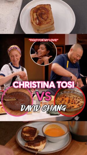 Christina Tosi Instagram - Is #DinnerTimeLive a cooking competition show now?

No, it isn’t, but in the sibling rivalry between @davidchang & @christinatosi, there was ONE clear winner:

And that was… @dulcesloan because she got to try all of that amazing food!

(We’re not jealous… We’re a little jealous.)

Before we return with a BRAND-NEW LIVE EPISODE on Tuesday, August 20, watch the FULL #DessertForDinner episode of #DinnerTimeLive RIGHT NOW on @netflix! (LINK IN BIO)