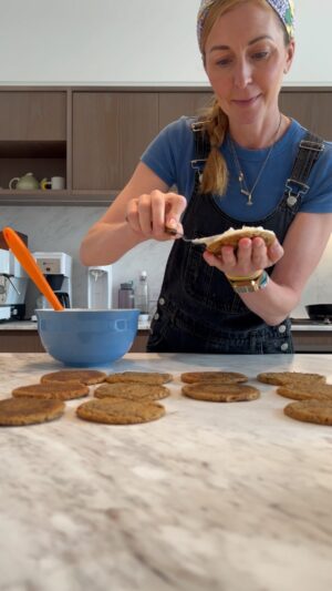 Christina Tosi Instagram - This frosting moment of zen brought to you #bakeclub oatmeal cream pie cookies - live at christinatosi.com