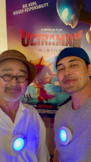 Christopher Sean Instagram - Does he listen to me? 
Ultraman Rising! 

Hey son. 
Hey Dad. 
Did you feed the Kaiju today?