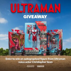 Christopher Sean Instagram - Ultraman Giveaway! Enter to win an AUTOGRAPHED figure from Ultraman voice actor Christopher Sean!

TO ENTER:
1. Like this post.
2. Follow @bigbadtoystore & @mrchristophersean.
3. Comment your favorite Ultraman Rising character!

Winners will be randomly selected on Monday, July 15th!

Thank you to @mrchristophersean and @bandainamcous for partnering with us for this amazing giveaway!

*The giveaway is open to legal residents of their respective countries where not prohibited by law, who have a valid BBTS account. International winnings may be subject to any country-specific applicable importation duties and/or taxes. The contest is subject to all federal, state, and local laws and regulations and is void where prohibited by law. This promotion is in no way sponsored, endorsed or administered by, or associated with, (Facebook/Instagram).
18 , must have active BBTS Account, void where prohibited.

#ultraman #ultramanrising #ultramangiveaway #bandainamco #bigbadtoystore #bbts
