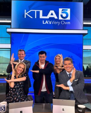 Christopher Sean Instagram - Go see Ultraman Rising this Friday in theaters!! Awesome pic with the KTLA gang!!! 

Thanks for the @dayspeacock shout out when introducing me today!!

@ktla5news @frankbuckleytv @thejessicaholmes @daynadevon @kirkghawkins @netflix