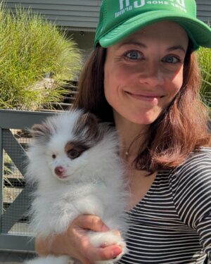 Claire Coffee Instagram - somewhere on the evolutionary line between caterpillar and cat, it’s our new pet dog!