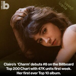 Clairo Instagram - you know … 

charm has been out for a little over a week & i’m here to say thank you !
this record truly changed my life - and the response has blown me away

thank you for waiting , thanks for the trust and accepting it with an open heart
🩷🌷🪻🍀❤️
🌕🌕🌕🌕🌕