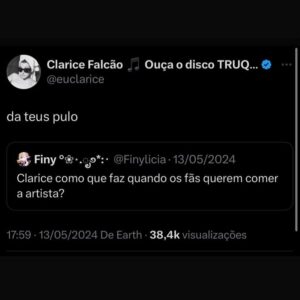 Clarice Falcão Instagram - o carinho dos fãs é muito importante pra mim