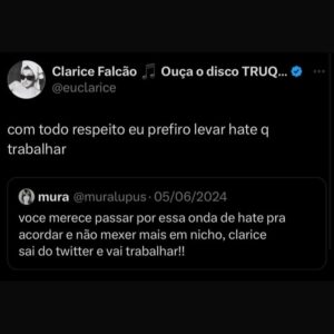 Clarice Falcão Instagram - o carinho dos fãs é muito importante pra mim