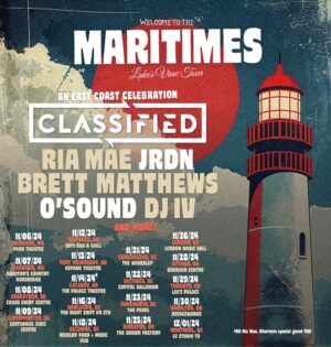 Classified Instagram - Can't wait for this to be #lukesview ... bringing my new album on the road with the best of the Maritimes @riaisawake @jrdnmusic @brettmatthewsmusic @callmeosound @djiv902 pre-sale begins today at 10am LOCAL time with password AMNESIA 

#lukesview #welcometothemaritimes