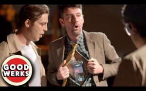 Colin A. Borden Instagram - Howard. 

I liked playing Howard because every move he made was to help or make someone happy or comfortable, but he’s such a doofus that it often had the opposite effect. A selfless moron. Good stuff. 
..
#goodwerks #goodworks #youtube #comedy #series #actor #funny #webseries