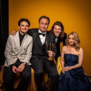 Colton Gobbo Instagram - @sonofacritchtv took home the CSA for audience choice last night! Ben put it best, this award is so special because it was from the people at home. a huge thank you to everyone who’s supported and voted. and especially to my mom, who texted the family group chat every day with a reminder (or a threat) to vote.
it was a blast! ♥️