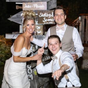 Colton Gobbo Instagram - You ever have a wedding so good that it requires a second round? @shelbygobbo and @spenyrandybrown know the feeling.
A highlight of 2021 (September): seeing these two finally have a chance to tie the knot in the company of their friends, family, and favourite sibling (hello, that’s me).
A celebration of love, life, and an open bar. I love you both so much! Looking forward to round 3. ♥️
#GobboBrown2ElectricBoogaloo