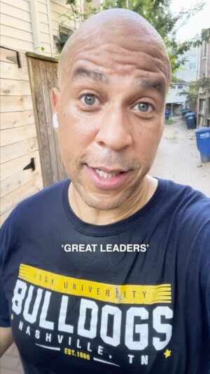 Cory Booker Instagram - A lesson on leadership. 
“Poor leaders want you to see how powerful they are. But great leaders want you to see how powerful YOU are.”