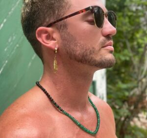 Cory Lee Instagram - I am in love with this emerald geeen onyx necklace. Besides make you look stunning and rich this necklace will give you strength willpower and discipline; soothe heartaches; stabilize your emotions; and transmute negative energy into positive energy to keep you vibing high so that you magnetize your desires to you. I also have a matching bracelet for extra magic. 

DM me or visit my Etsy store in my bio to purchase 

#magic #power #onyx #emerald #energy #hivibe #namaste #rich