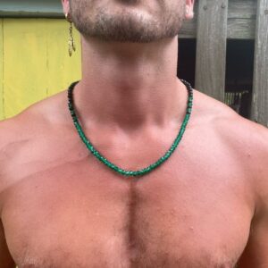 Cory Lee Instagram - I am in love with this emerald geeen onyx necklace. Besides make you look stunning and rich this necklace will give you strength willpower and discipline; soothe heartaches; stabilize your emotions; and transmute negative energy into positive energy to keep you vibing high so that you magnetize your desires to you. I also have a matching bracelet for extra magic. 

DM me or visit my Etsy store in my bio to purchase 

#magic #power #onyx #emerald #energy #hivibe #namaste #rich