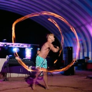 Cory Lee Instagram - Comin in hot! at @jeciwould birthday 🔥 
Photographer @mariommg 
#firedancing #fireeater #firespinning #ropedart #transmecula #savageranch