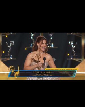 Courtney Hope Instagram - Oh my gosh! My head is spinning and I cannot even begin to describe how grateful I am for this experience! Thank you @daytimeemmys 🥹!! Thank you to my @youngandrestlesscbs and @boldandbeautifulcbs families for always supporting me as Sally Spectra, the village of cast and crew that come together to tell these stories every day, my family and friends who have been there to boost me up through the ups and downs of this journey, and to all of the fans for continuing to open your homes to us storytellers everyday! 

I’m so thankful to have gotten to share the experience with my younger brother @dajoker_z71. I SERIOUSLY WON the sibling lottery! Your support from day one has never wavered, and this night wouldn’t have been the same without you!! I love you! 

And to my PARENTS, who moved all the way out here from Texas because a little girl said she had a dream. I love you guys so much!!!! 🙏🏼🙏🏼💕

Also, to my entire family in Michigan, Texas, California never let me give up and never miss a thing I do 🥹- gosh I feel so blessed!

And one more time, to everyone who has lost a child - my heart will forever be with you 🫶🏼! THIS IS FOR YOU!