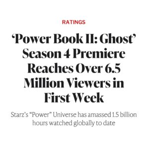 Courtney Kemp Agboh Instagram - I am so proud of the cast and crew of @ghoststarz, continuing to break records and shine. This business is wild… 

#GhostStarz #PowerNeverEnds