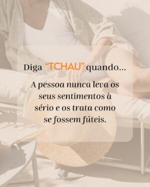 Cris Carvalho Instagram - Você já passou por essa situação? 👇🏻

Algumas pessoas da sua Vida não contribuem com o seu crescimento, muito menos com o seu sucesso! ☹️

Mas você sabe quando é hora de dizer “tchau”? 👀

🔸 Isso vale para qualquer âmbito da sua Vida, ok?

Deixei uma perguntinha lá no final! Me conta nos comentários! 🧡
.
.
.
.
.
#casadosaprimeiravista #sicoficial #relacionamentosaudavel #casamentofeliz #comunicacaoemcasal #relacaosaudavel