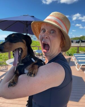 Cynthia Nixon Instagram - Don’t worry Aurora, the dog days of summer are almost over 🐶🐈😾🤬