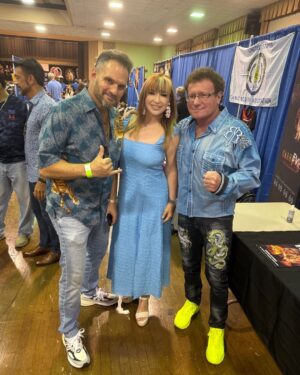 Cynthia Rothrock Instagram - Fun at Dragonfest... great to meet the epic director JJ Perry and the one and only Dr. Bob Goldman ❤️#cynthiarothrock #jjperry #robertgoldman #blackcreekmovie #johnwick